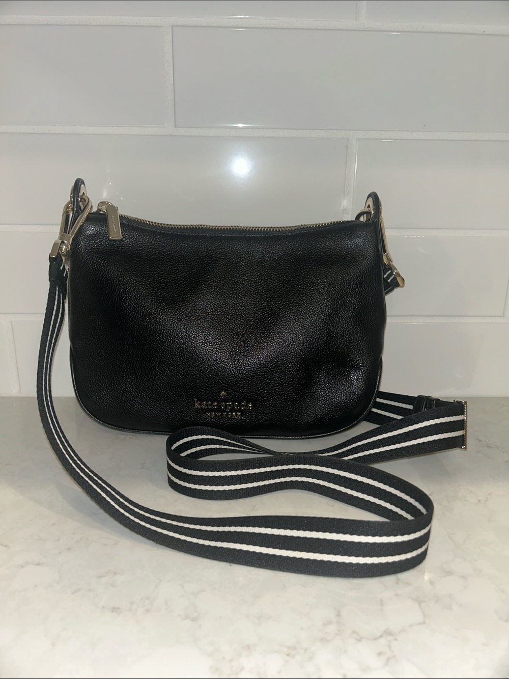 Kate Spade New York Rosie Small Crossbody bag black pebbled leather